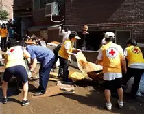 적십자, 서울시내 침수피해지역 구호활동 펼쳐