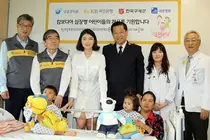 한국구세군 세종병원 입원 캄보디아 심장병 어린이에게 새 생명 전달