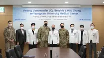 주한미군 제19지원사령부, 영남대병원 방문