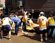 적십자, 서울시내 침수피해지역 구호활동 펼쳐