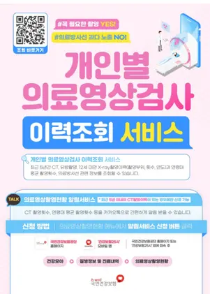 ‘개인별 의료영상검사 이력조회 서비스’ 포스터