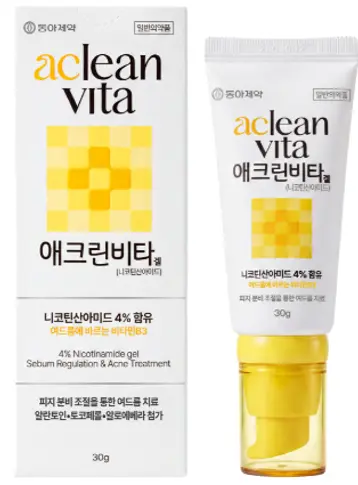 ▲‘애크린비타겔’은 여드름 치료제 브랜드 ‘애크’의 새 제품이다.