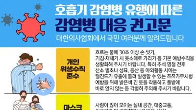 호흡기 감염병 유행에 따른 대한의사협회 감염병대응위원회 권고문