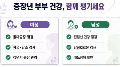 여성은 갱년기, 남성은 전립선...부부의 날, 중장년 부부 건강 함께 챙겨야