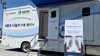 뷰노, 검진 버스에 AI 탑재…홍성군 어르신 400여 명 폐 건강 살폈다