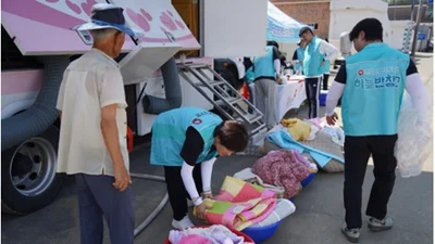 공단, 거제 수해 피해지역 찾아 긴급구호 봉사활동 펼쳐