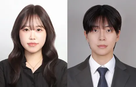 사진 (왼쪽부터) 이민지(의과학과 석박사통합과정), 변진모(의료정보학과 석박사통합과정) 대학원생.