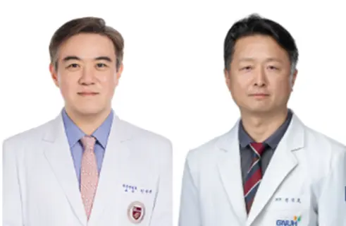 사진 : 안암병원 위장관외과 민재석 교수와 창원경상국립대학교병원 외과 정상호 교수