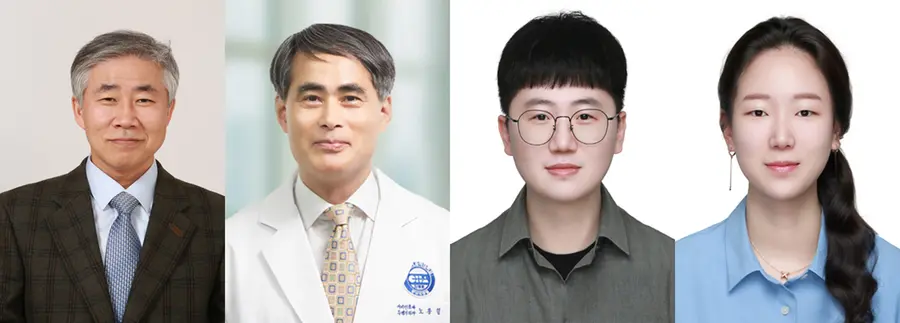 [사진 왼쪽부터] 서울대병원 백선하 교수, 분당차병원 노종렬 교수, 로그싱크 이재왕 연구원, 서울대 유지현 박사과정