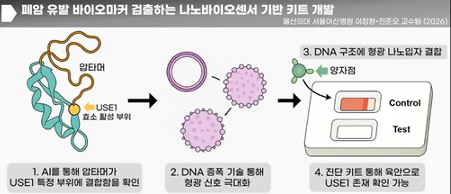 [그림] 폐암 유발 바이오마커 검출하는 나노바이오센서 기반 키트