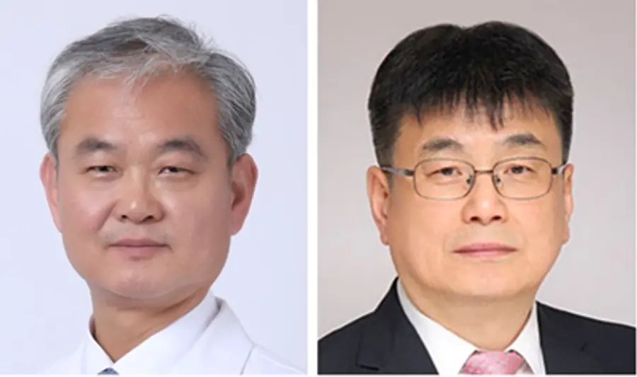 사진 왼쪽부터 심장내과 이병권 교수, 상지대학교 소프트웨어학과 이상석 교수