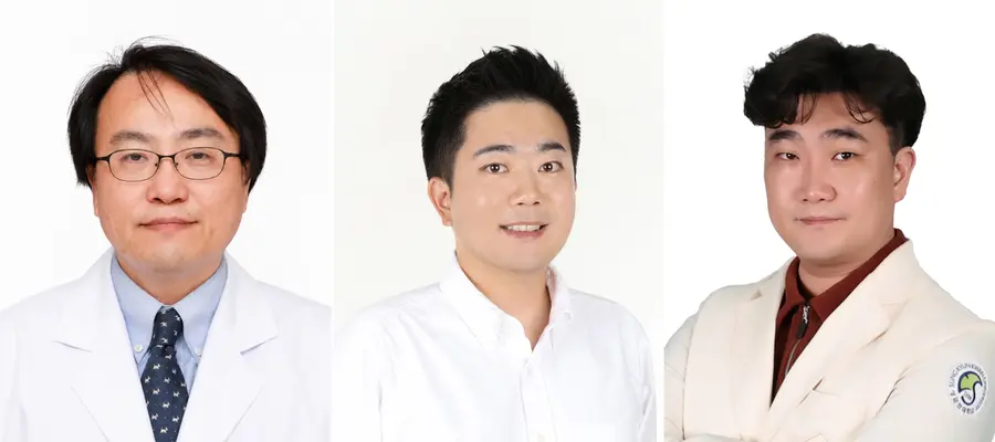 [사진] (왼쪽부터) 서울아산병원 융합의학과 김남국 교수와 남유진 연구원,삼성창원병원 영상의학과 홍파 교수