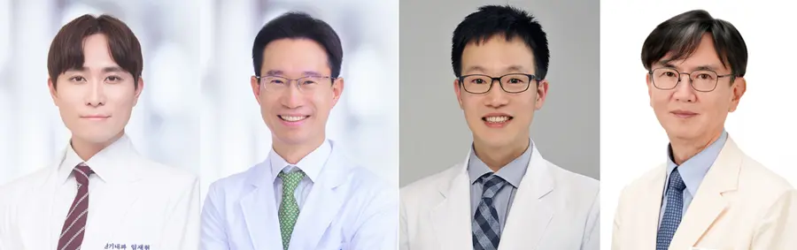 [사진 왼쪽부터] 서울대병원 순환기내과 임재현·김형관 교수, 분당서울대병원 황인창 교수, 삼성서울병원 이상철 교수.