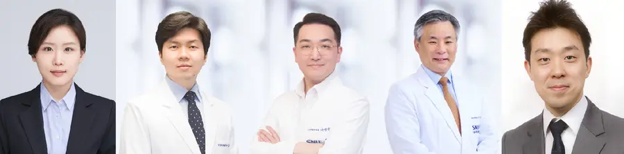 [사진 왼쪽부터] 서울대병원 영상의학과 이지영 교수·임상유전체의학과 김시현 교수·심장혈관흉부외과 나권중 교수·영상의학과 구진모 교수, 내셔널 주이시 헬스 영상의학과 윤순호 교수.