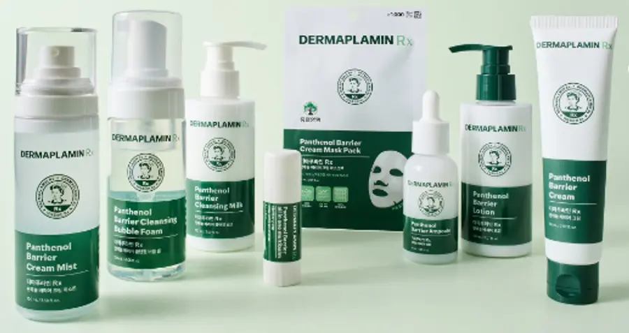 ▲다이소 출시 민감 피부 장벽 및 진정 케어 전문 브랜드 ‘더마푸라민Rx(DERMAPLAMIN Rx)’ 신제품 8종.