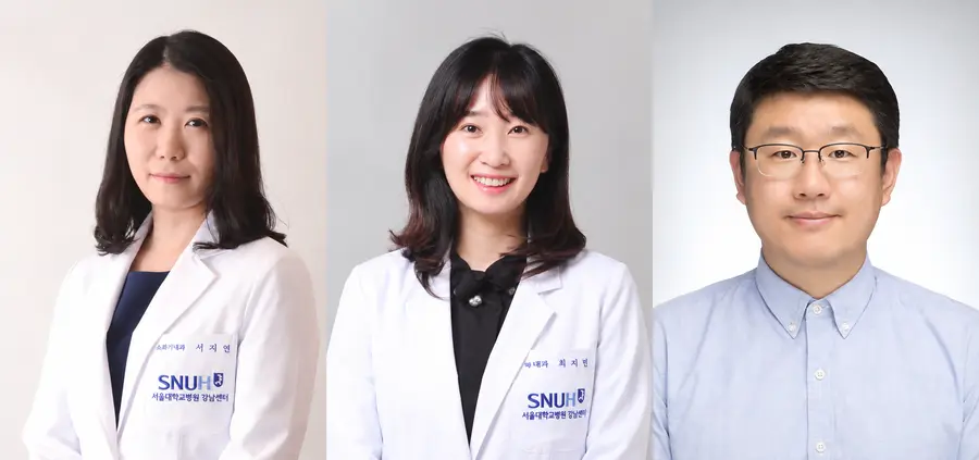 [사진 왼쪽부터] 서울대학교병원 강남센터 소화기내과 서지연 교수, 서울대학교병원 강남센터 소화기내과 최지민 교수, 숭실대학교 정보통계·보험수리학과 한경도 교수.